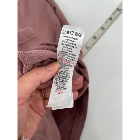 Rylee + Cru Womens Small Mauve Collared Romper Casual Loungewear Comfort Kidcore - Picture 6 of 9